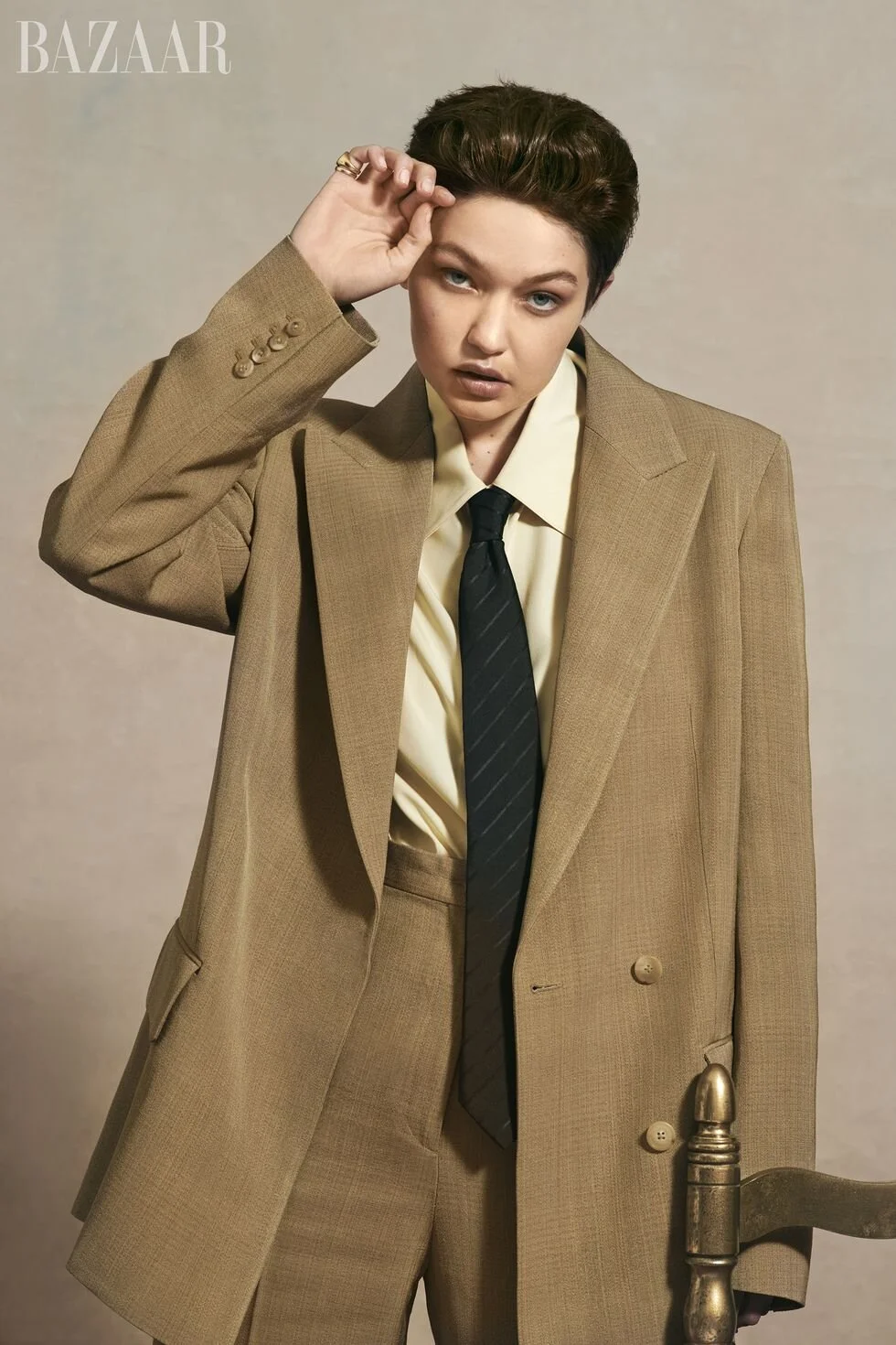 Gigi Hadid's Uber-Serious Fashion Mood for Harper's Bazaar US